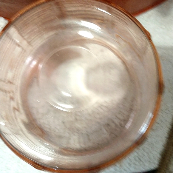 Vtg Anchor Hocking Pink Depression Glass Princess Cookie Cracker Jar Base Only - Picture 6 of 7